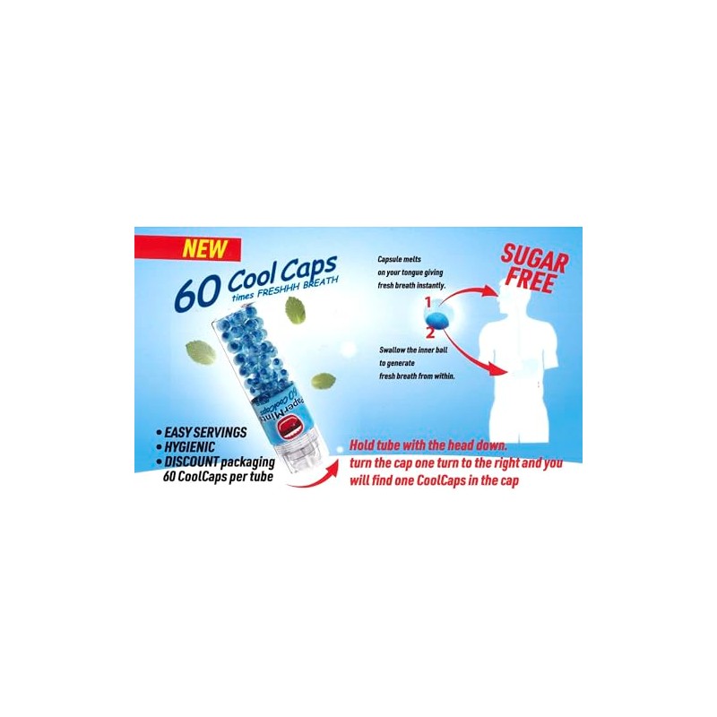 PaperMints Mint Cool Caps Twist Tube (60 caps per tube)