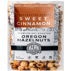 Oregon Farm To Table - Hazelnuts from Premium Growers - Dry Roasted - Sweet Cinnamon – Kosher Certified -1 LB