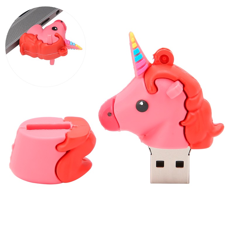 USB 2.0 Flash Drive Pink Cartoon Appearance Data Storage Tool