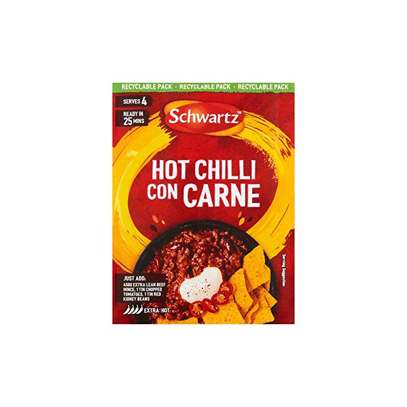 Schwartz Hot Chilli Con Carne, 41g