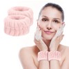 2 Pcs Soft Microfiber Wrist Bands for Washing Face, Absorbent
