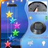 Starfish Solar Wind Chimes for Outside with Color Changing LED