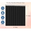 Bath Elements Heavy Duty Magnetized Shower Curtain Liner(Black)