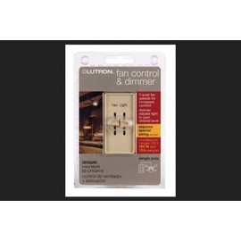 Lutron Electronics S2-LFSQH-IV Single Pole Quiet Light and Fan Control, 1.5-Amp, Ivory