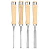 4pcs/set Wood Carving Chisel Flat Blade DIY Woodworking Hand Tool