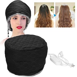 Brrnoo Gorro de Vaporizador de Pelo Térmico Eléctrico, Gorro de Tratamiento de Calefacción con Control de Temperatura, Gorro de Tratamiento de Aceite Caliente Ajustable para el Cuidado del Cabello