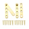 MTQY 4PCS Gold L Shape Hidden Hinge with Screw Cabinet