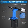 VORXEON Self Suction Pneumatic Rivet Gun Kit 3/32" - 1/4"