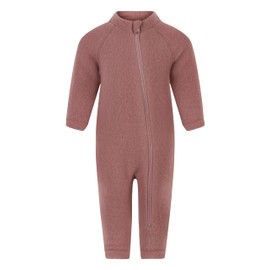 Mikk-line Walkooverall, Wollwalk Overall Baby, Baby Pyjamas Made of Wool for Baby and Toddler, 95% Wool, 100% Mulesing-Free Merino Wool, Pyjamas Baby Without Feet, Burlwood
