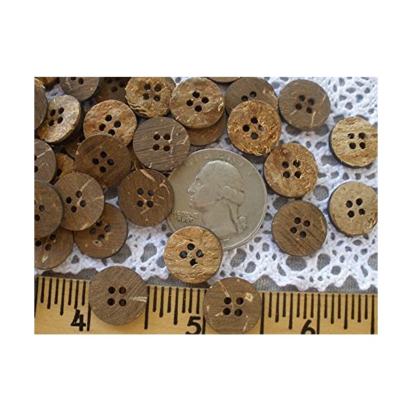 48 Buttons mKET Classic Shirt Size 13MM Coconut Shell Buttons