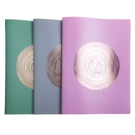 Exacompta - Ref 85790E - 1 Ellipse Document Wallet - 30 Clear Sleeves - 60 Views - For A4 - Dimensions: 24 x 32 cm - Recycled Polypropylene Semi-Rigid Cover - 3 Colours Sent at Random