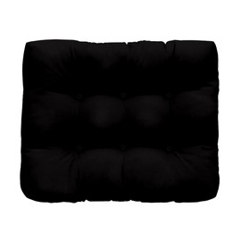 RSH DECOR: Tufted Ottoman Cushion | 21" x 17" | Sunbrella Performance Fabric | Water-Resistant | Outdoor Replacement Cushion for Patio Furniture | Canvas Black