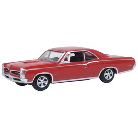Oxford Diecast 1966 Pontiac GTO Montero Red 1/87 (HO) Scale Diecast Model Car 87PG66002
