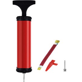 MACK222 Bomba de Pelota - Bomba de Aire para Pelotas Deportivas - Fútbol, ​​Baloncesto, Globo, Voleibol, Anillo de natación, Pelota de Yoga, bóveda + Bomba de Pelota con Aguja - 12 Pulgadas