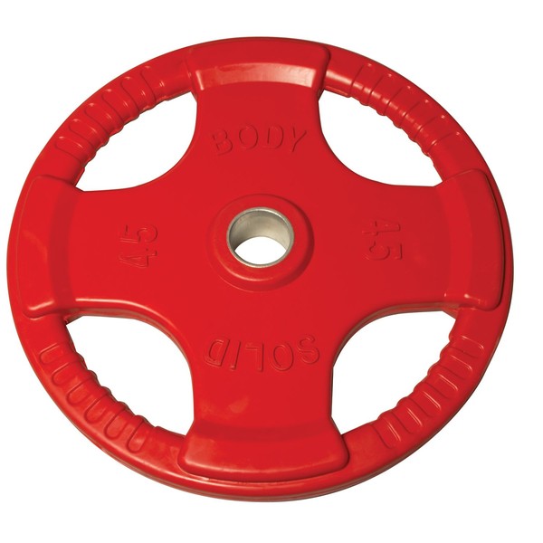 Body-Solid Quad Grip Design Rubber Plate - Olympic Weight Plates