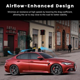 Arcoche Spoiler for Alfa Romeo Giulia Sedan 2024-2015 Without Drilling Car Rear Boot Spoiler Wing（Gloss Black）