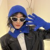 Women's Balaclava Hat, Fall/Winter Korean & Western Style lf1509 Green Navy 4ea