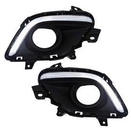 LED Fog Lights Covers Compatible With 2013 2014 2015 Mazda 6 Front Bumper Lights with Bulbs Harness Driver and Passenger Side