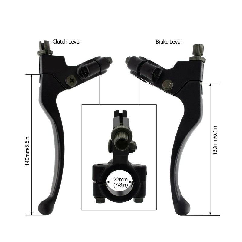 Pair Universal Motorcycle Clutch Levers Drum Brake Handle for Dirt