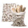 Reusable Linen Bread Bags with TPU Liner - 11.8" x