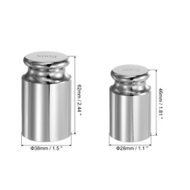 QUARKZMAN Set of 2 Calibration Weights 200 g 500 g M1 Precision Chrome-Plated Steel for Digital Scales