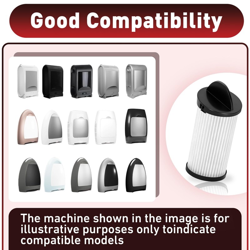 6 Pcs Filters Compatible with Eye-Vac Home, Pro, Pet, Air,