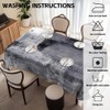 Modern Tablecloth 140 x 240 cm Black Art Painting Tablecloth