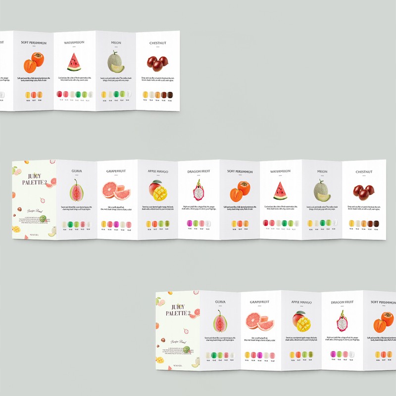 classic nail Nekogel Juicy Palette 2 Fruit Nail Glitter Syrup