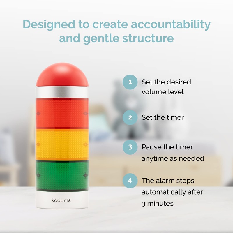 KADAMS Visual Timer for Kids with Audio Pre-Alarm - Traffic