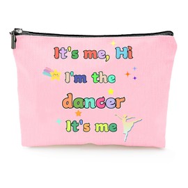 KULRAFEY It's me, I'm the Dancer, It's me Makeup Bag, Travel Cosmetic Bag for T-S Fans, Music Lovers Merch Gifts Travel Makeup Storage Organizer, With Zipper Pouch, Double-sided Printing (Dancer)