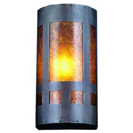 Meyda Tiffany 23956 Van Erp Mica Wall Sconce, 5" W, Amber