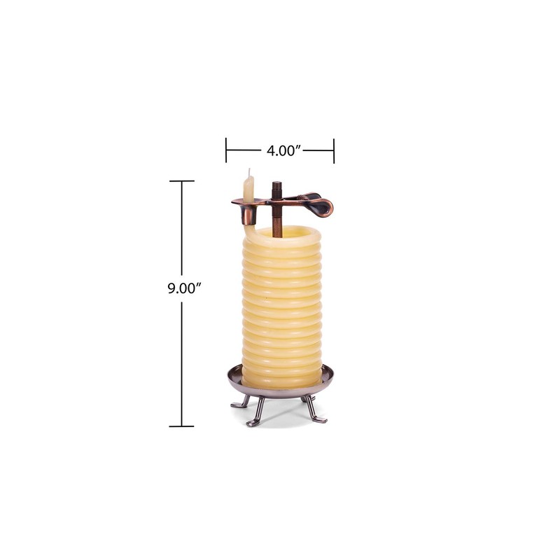 Candle by the Hour 48-Hour Tall Candle, Eco-friendly Natural Beeswax
