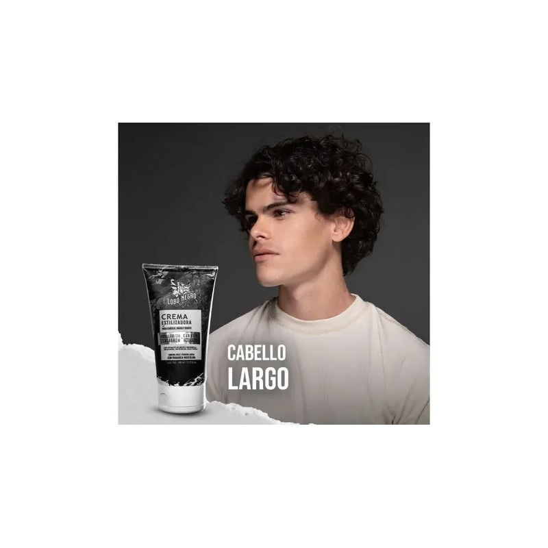 Crema Estilizadora Para Cabello Y Bigote Lobo Negro 150ml