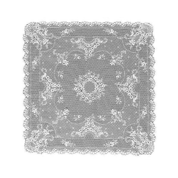 Heritage Lace Floret 36-Inch by 36-Inch Table Topper, Ecru