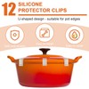 12pcs Dutch Oven Lid Protector Clips, Silicone Cookware Protector Clips