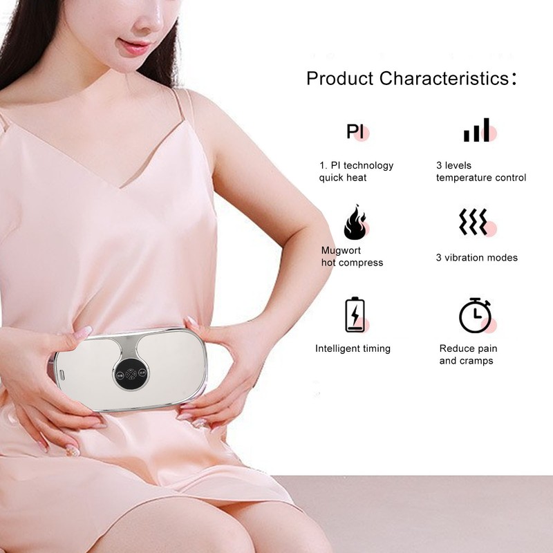 Portable Cordless Heating Belt for Cramps 3 Heat Levels Rechargeable