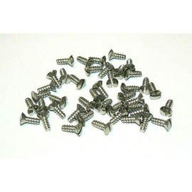 #6 x 3/8" Slotted Oval Head Sheet Metal Screws - Stainless - Lot of 100 pcs. HQ