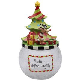 Appletree Design Cookie Jar with Seasonal Design, Ceramic/Glass, 6 by 10-5/8 by 6-Inch
