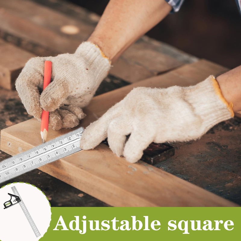 Combination Square, Dimensional Measurement Set Square, Engineers Easy Reading Set