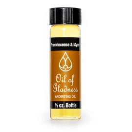 Oil of Gladness Frankincense and Myrrh Anointing Oil - Oil for Daily Prayer, Ceremonies, and Blessings 1/2 oz