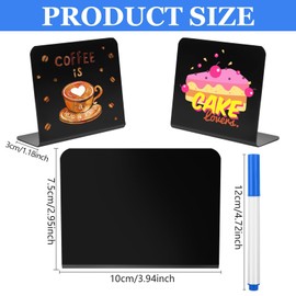 PIAOPIAONIU 36 Pcs 3x4 Inch Small Chalkboards Sign Rectangle L-Shaped Mini Chalk Board Reusable Tabletop Message Black Food Labels for Carnival Wedding Party Buffet Shop