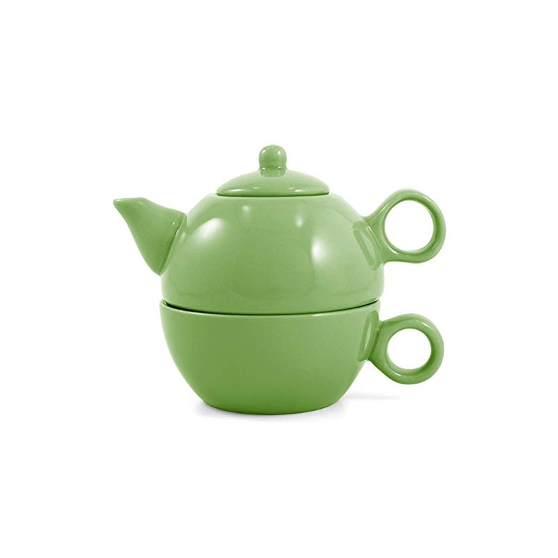 Lime Green Tea For One Teapot & One Cup Tea