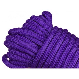 1/4" Polypropylene/Nylon Utility Rope - Cargo, Crafts, Tie-Downs, Marine, Camping, Swings, Hiking - Purple 50 Feet
