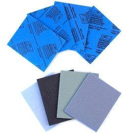 ADVcer 500 - 2000 Grit Sanding Sponge 8 Pads, 4.5" x 5.5" x 0.2" Assorted Wet or Dry Ultra Fine Hand Sanding Sponges, Flexible Soft Foam Sand Block for Drywall, Corner Contour, Metal Wood, Hobby Model