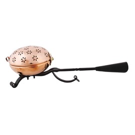 Bitto TAIF Incense Burner Copper Metal Length 31.5 cm Height 8 cm Diameter 11.5 cm