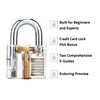 LOCK COWBOY 20-Piece Lockpicking Set Professional with Transparent Padlock in
