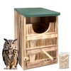 Aiwosana Screech Owl Boxes for Outside, Wooden Owl Houses for