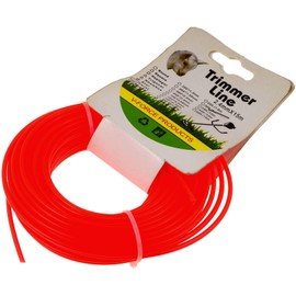 akku-net Replacement trimmer line / mower line compatible with Bosch, Makita, Gardena, Husqvarna 2.4 mm, 15 m, red