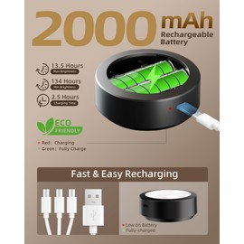 EZVALO Picture Lights for Wall, 2000mAh Rechargeable Battery Magnetic Poster Lights with 3 Color Temps & 12 RGB, Remote Dimmable Timer Painting Light, Wall Decor Light for Art Display, Frame (6 Pack)