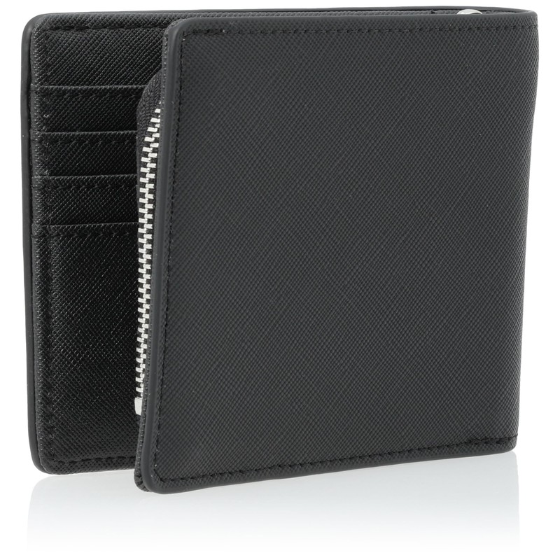 ADLI-01 Men's Bifold Wallet, L-Shaped Zipper, Coin Purse, Compact, Lightweight,